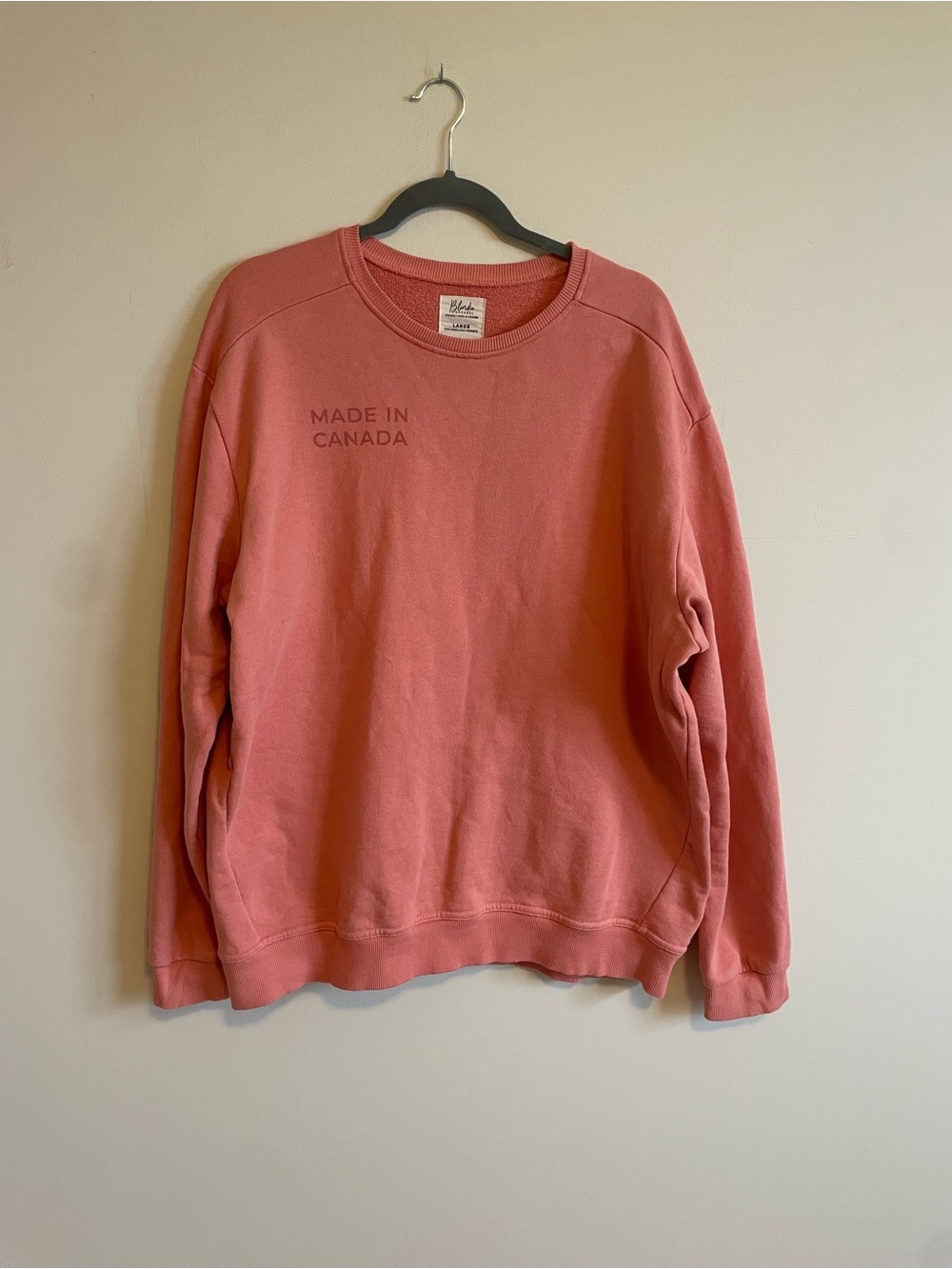 Blondie Apparel Made in Canada Crewneck Sweatshirt | Pink | Large